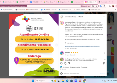 Tira Dúvidas Online Edital Agentes Territoriais de Cultura
