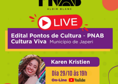 Live Edital Pontos de Cultura – PNAB Cultura Viva Município de Japeri