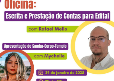 Oficina de Escrita de Projetos Culturais e Prestação de Contas com Rafael Mello